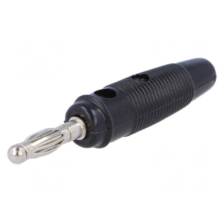 Mufă banană 4mm 10A 60VDC neagră | Electronic-mag.ro | Componente Electronice