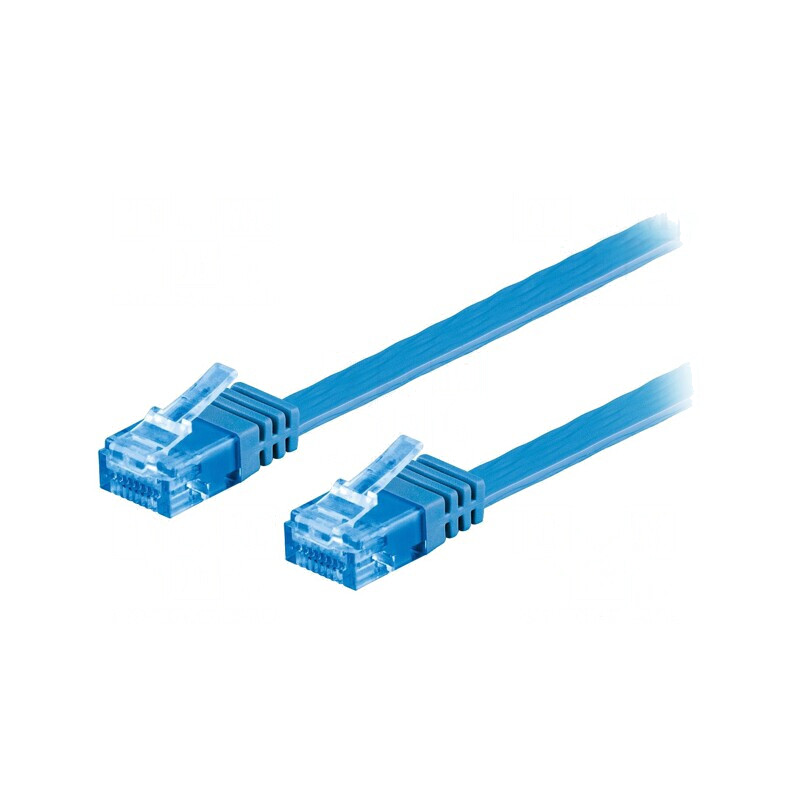 Patch Cord U/UTP Cat 6a Albastru 0.5m | Electronic-mag.ro | Componente Electronice