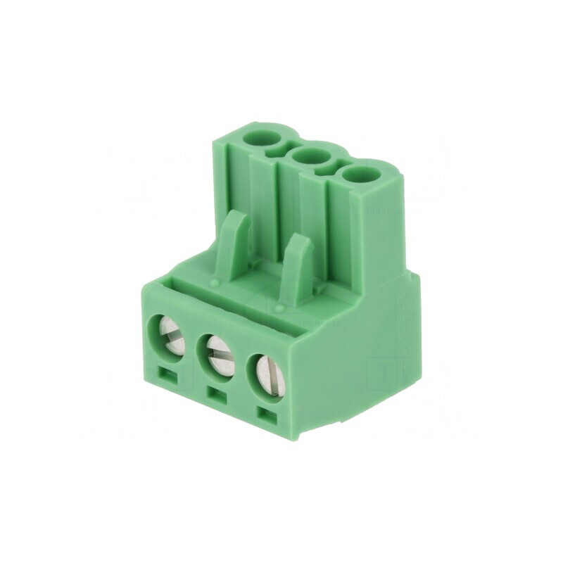 Regletă de Conexiuni Deconectabilă 5,08mm 3 Piste Drept Mufă | Electronic-mag.ro | Componente Electronice