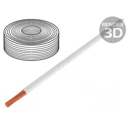Cablu Electric Alb 1x1mm2 Cu PVC 300V/500V | Electronic-mag.ro | Componente Electronice