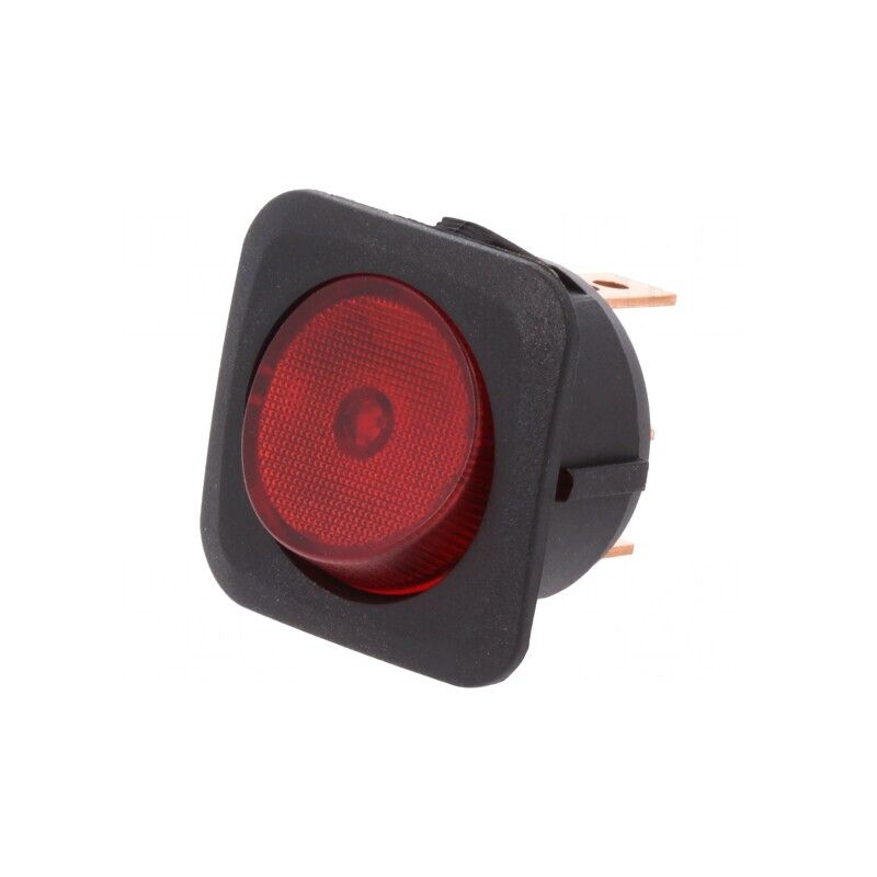Comutator Rocker ON-OFF 25A/12V cu Lampă Neon Roșie | Electronic-mag.ro | Componente Electronice