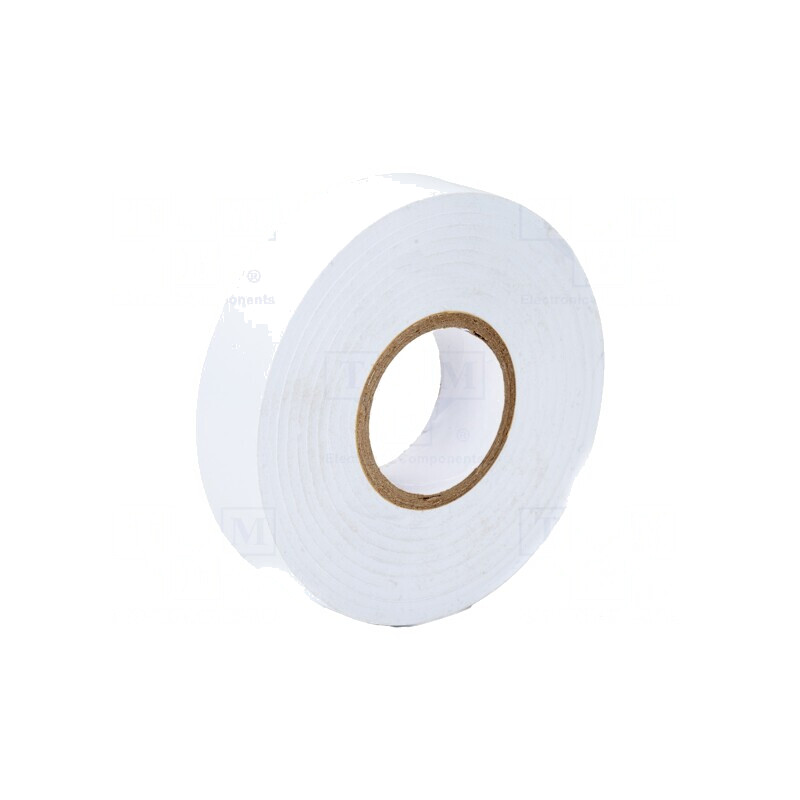 Banda Electroizolantă PVC Albă 19mm x 20m | Electronic-mag.ro | Componente Electronice