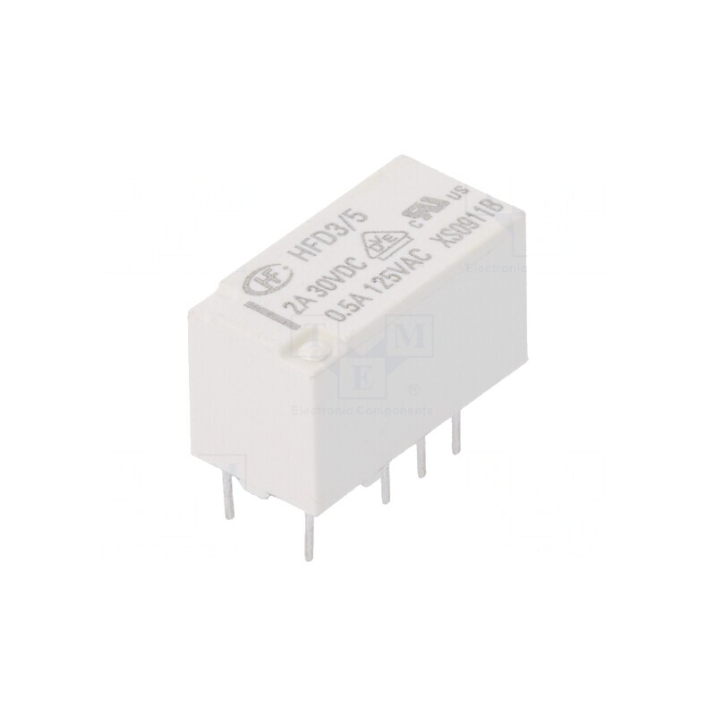 Releu Electromagnetic DPDT 5VDC 2A 125VAC PCB | Electronic-mag.ro | Componente Electronice