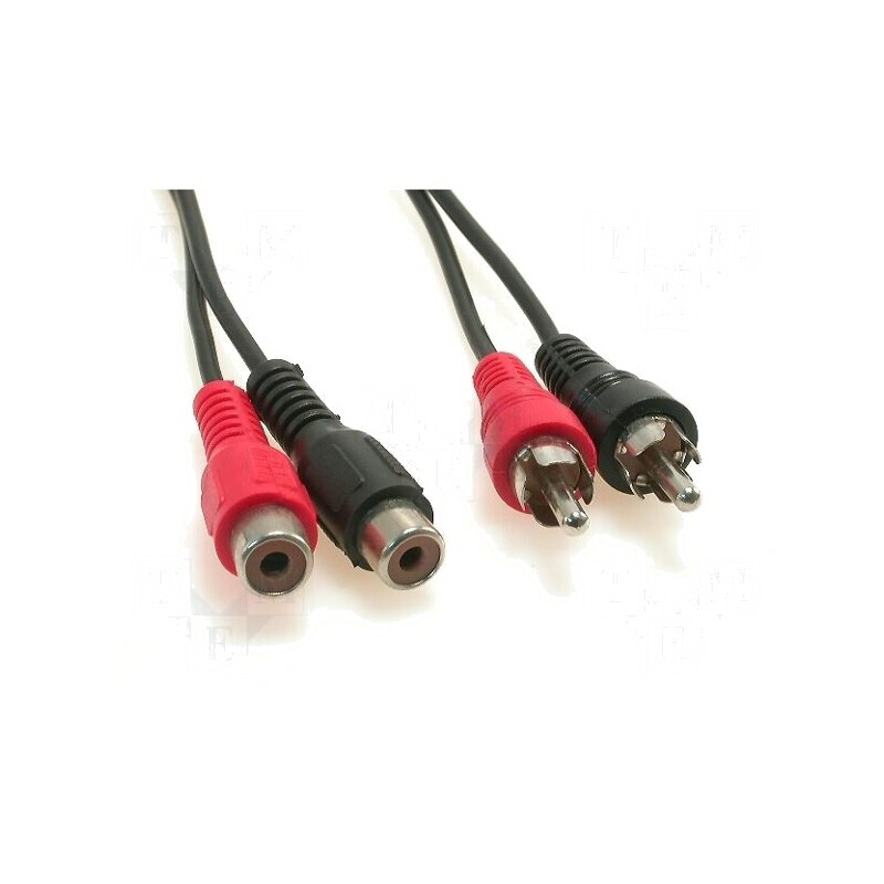 Cablu RCA 2x2 1.5m Nichelat | Electronic-mag.ro | Componente Electronice