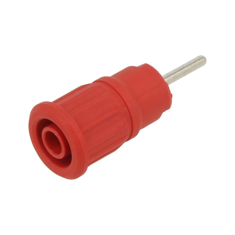 Soclu Banană Roșu 4mm 24A 1kV Panou | Electronic-mag.ro | Componente Electronice