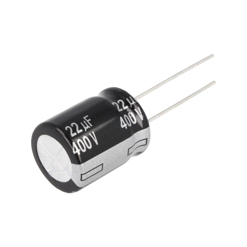 Condensator Electrolitic THT 22uF 400V Ø16x20mm | Electronic-mag.ro | Componente Electronice