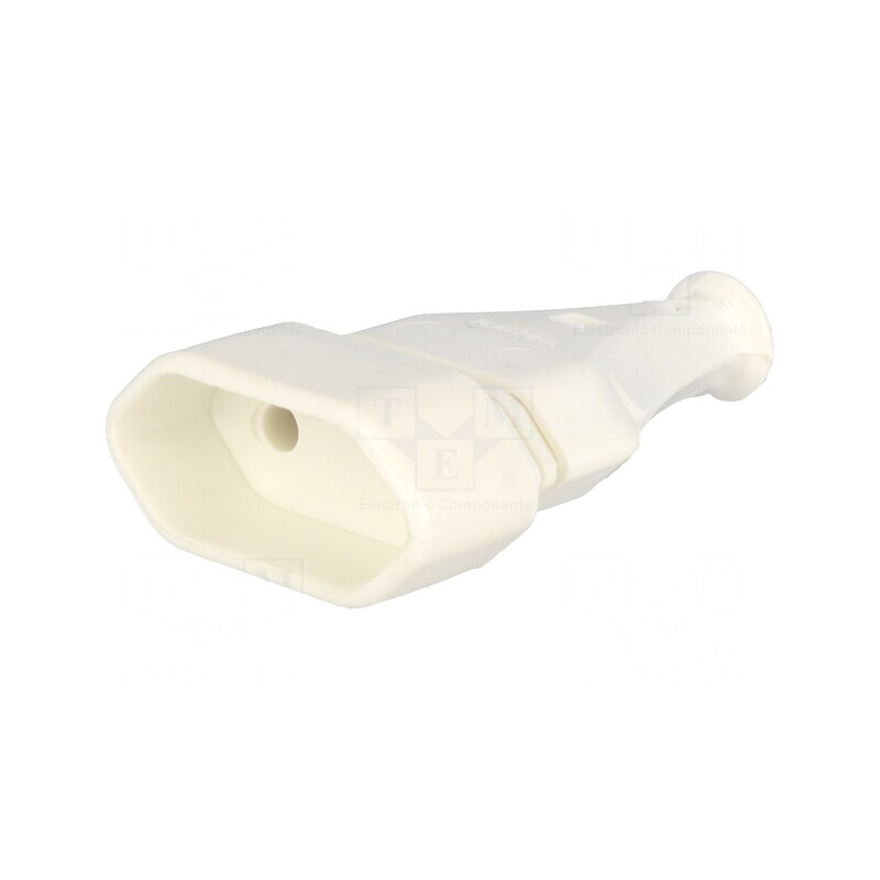Conector Alimentare AC Mamă 2P Alb 250V 2.5A | Electronic-mag.ro | Componente Electronice