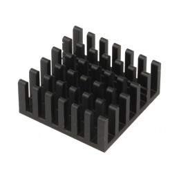 Radiator Aluminiu Negru 23x23x10 mm | Electronic-mag.ro | Componente Electronice
