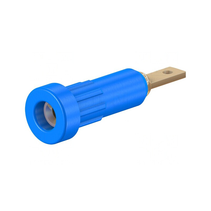 Soclu Banană 2mm 10A Albastru Pe Panou | Electronic-mag.ro | Componente Electronice
