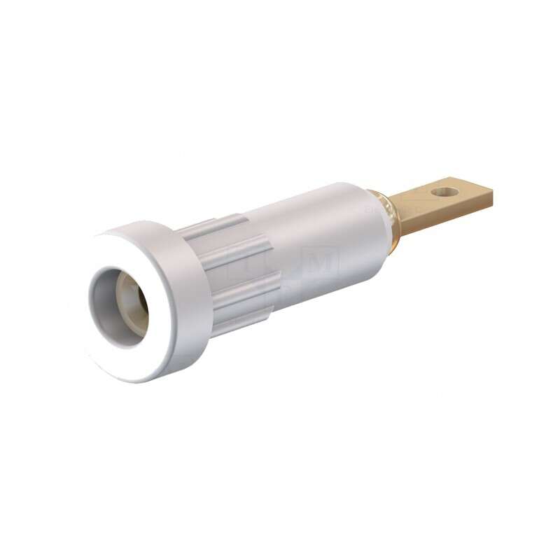 Soclu Banană 2mm Alb 10A pentru Panou | Electronic-mag.ro | Componente Electronice
