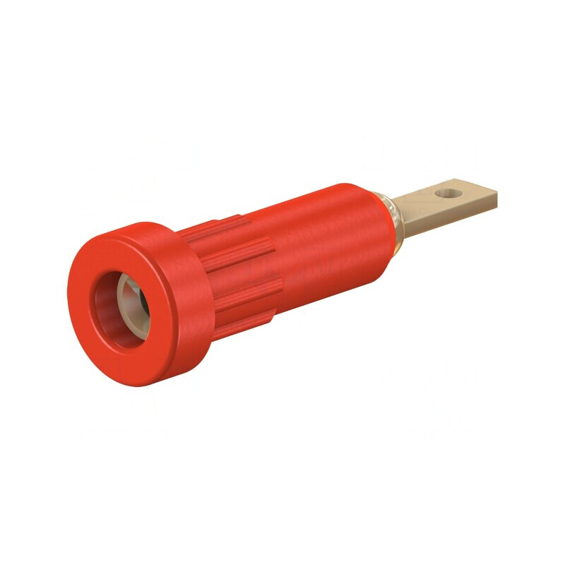 Soclu Banană 2mm 10A Roșu Panou | Electronic-mag.ro | Componente Electronice