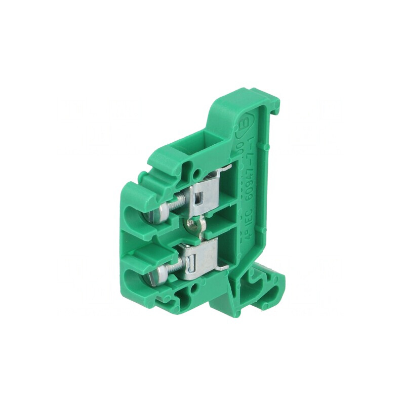 Conector Îmbinare Șine Verde 0,5-4mm2 2 Borne TS35 | Electronic-mag.ro | Componente Electronice