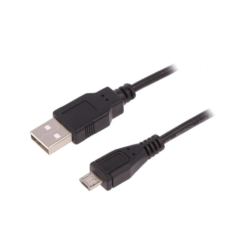 Cablu USB 2.0 A la Micro B 1m Negru | Electronic-mag.ro | Componente Electronice Cablu USB 2.0 A la Micro B 1m Negru | Electronic-mag.ro | Componente Electronice