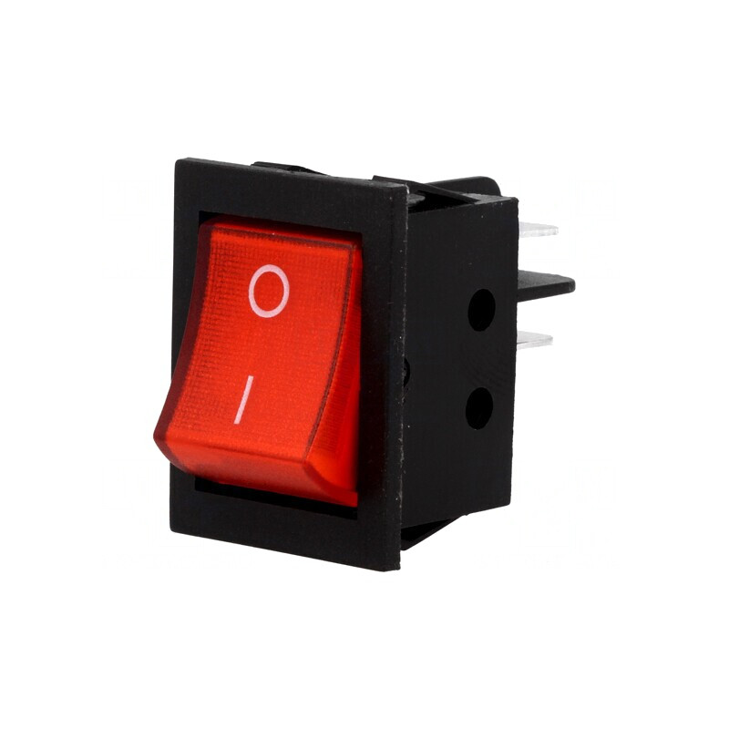 Comutator Rocker DPST ON-OFF 15A 250VAC Roșu | Electronic-mag.ro | Componente Electronice