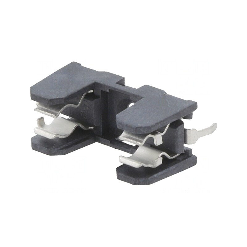 Clemă Siguranțe Cilindrice THT 5x20mm 10A Neagră | Electronic-mag.ro | Componente Electronice