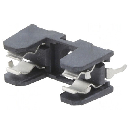 Clemă Siguranțe Cilindrice THT 5x20mm 10A Neagră | Electronic-mag.ro | Componente Electronice