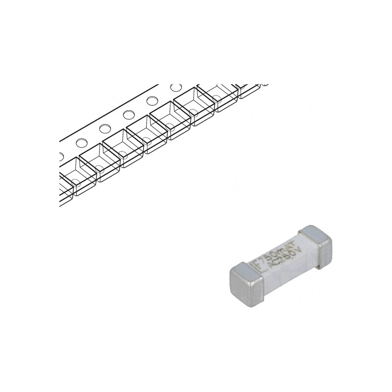 Siguranță întârziere SMD 750mA 250V 125VDC | Electronic-mag.ro | Componente Electronice