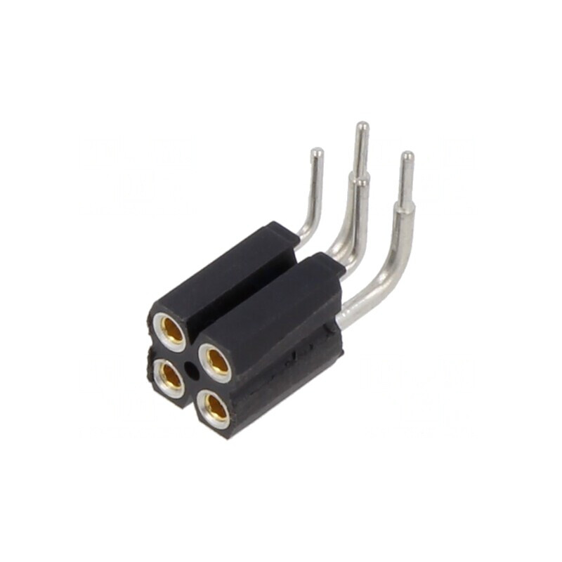 Soclu pini mamă 4 pini 90° 2,54mm THT 2x2 | Electronic-mag.ro | Componente Electronice