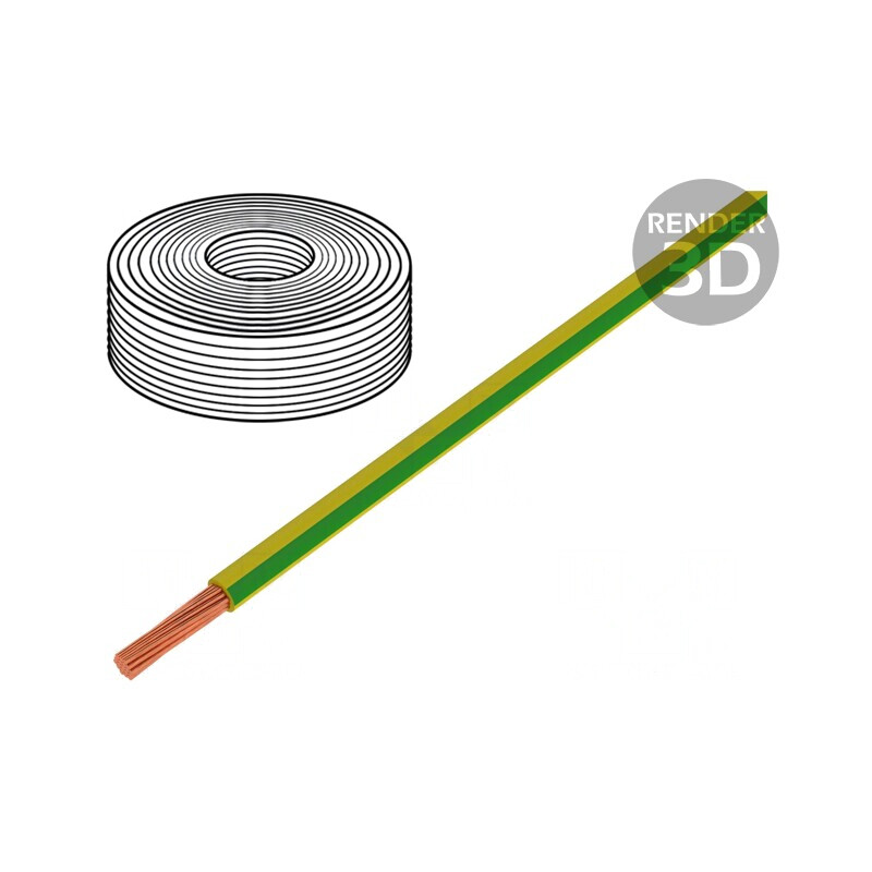 Cablu Cu PVC Verde-Galben 1x1mm2 100m | Electronic-mag.ro | Componente Electronice