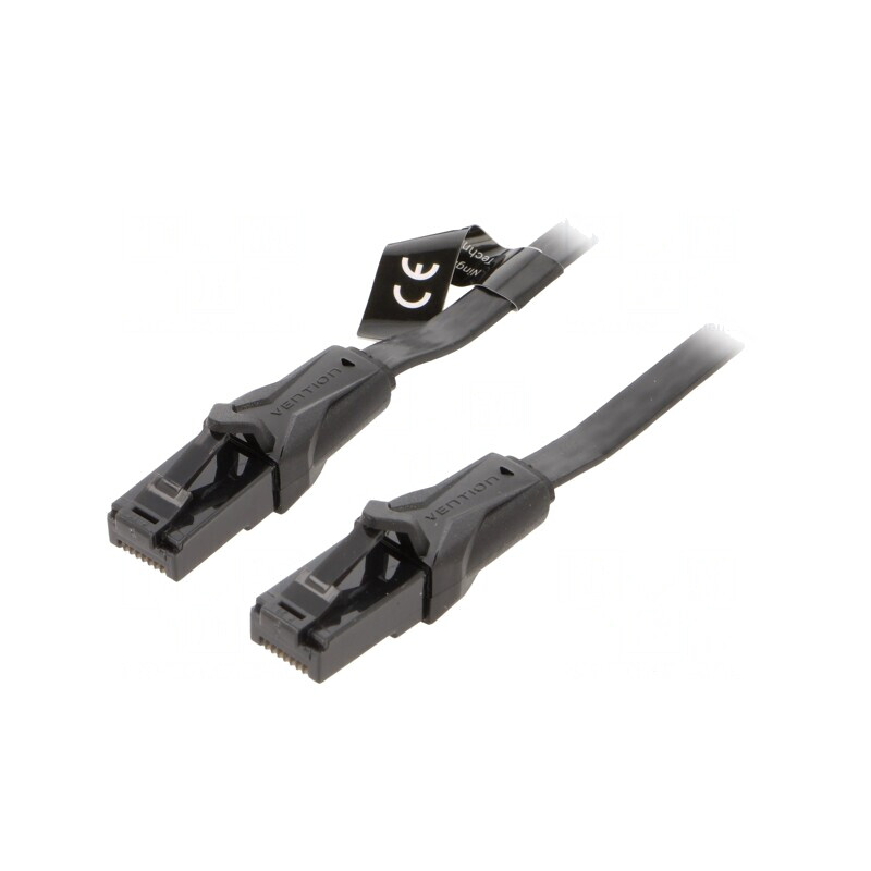 Patch cord U/UTP Cat6 PVC Negru 1,5m 32AWG 8 Fire | Electronic-mag.ro | Componente Electronice