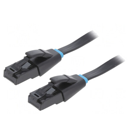 Patch cord UTP Cat6 PVC Negru 0.5m | Electronic-mag.ro | Componente Electronice