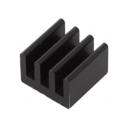 Radiator Cu Aripioare Negru 11,8mm x 11,8mm | Electronic-mag.ro | Componente Electronice