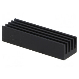 Radiator Aluminiu Negru 26mm x 8mm x 6mm | Electronic-mag.ro | Componente Electronice