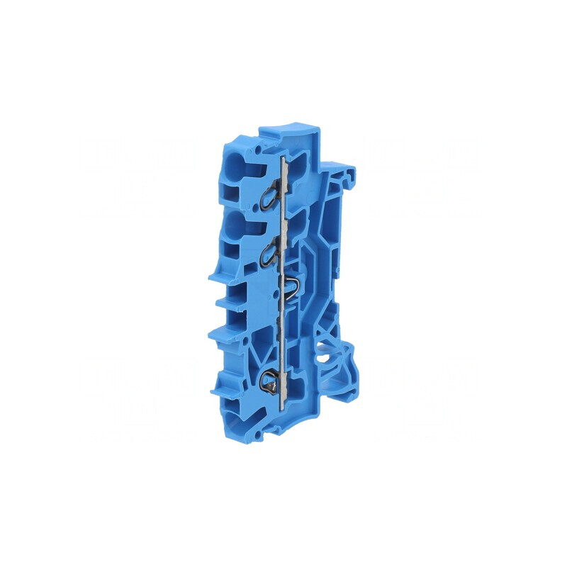 Conector Șine 2.5mm2 Piste 1 Borne 3 Albastru | Electronic-mag.ro | Componente Electronice