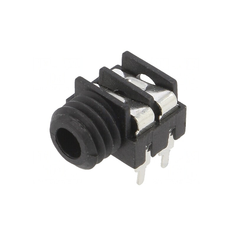Soclu Jack 3,5mm Mono 2 Pini ânghi 90° THT | Electronic-mag.ro | Componente Electronice