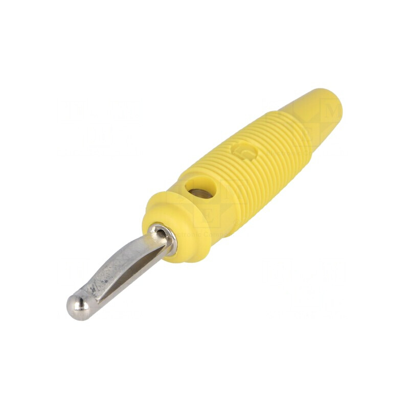 Mufă Banană 4mm 16A Galbenă | Electronic-mag.ro | Componente Electronice