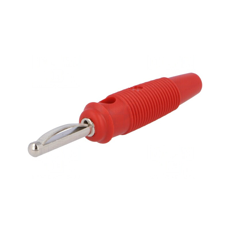Mufă Banană 4mm Roșie 16A 60VDC Nichelat 1.5mm² | Electronic-mag.ro | Componente Electronice