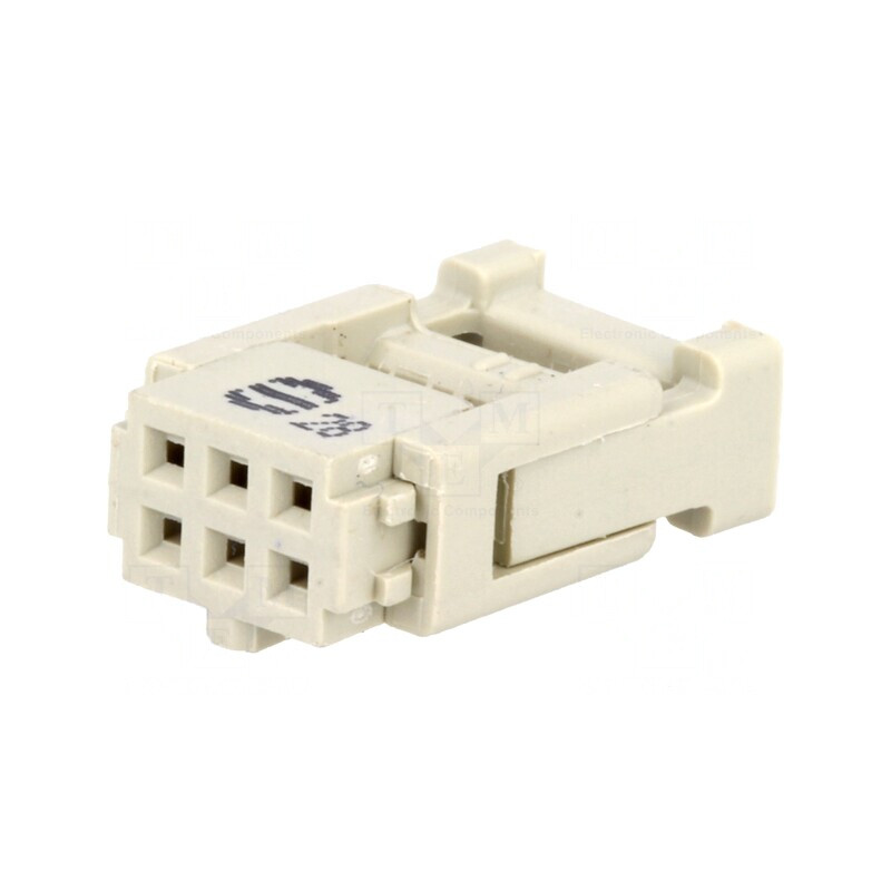 Mufă IDC Mamă 6 Pini Cablu-Bandă 1,27mm 2,54mm | Electronic-mag.ro | Componente Electronice