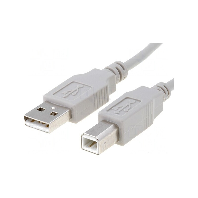Cablu USB 2.0 USB A la USB B 0,5m Gri | Electronic-mag.ro | Componente Electronice