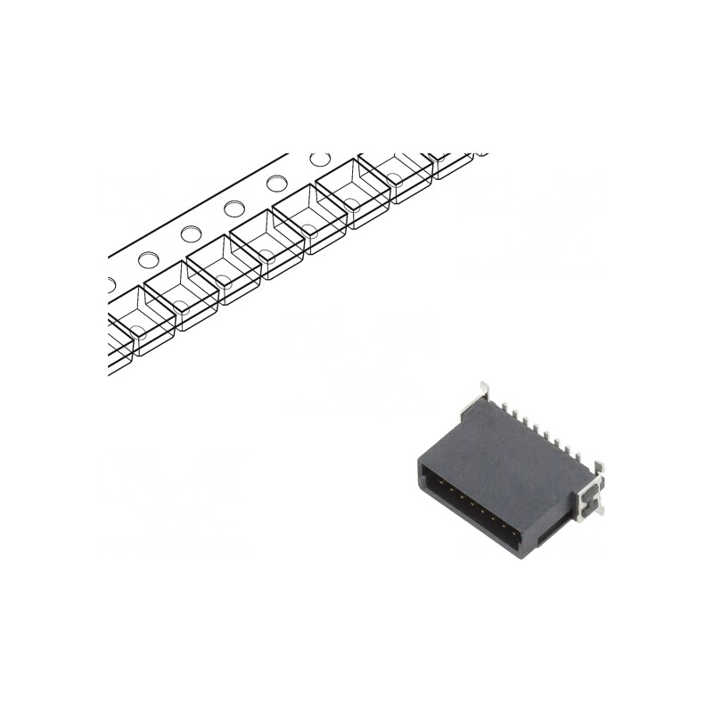 Conector PCB-PCB Tată 16 PIN 1,27mm Termoplast | Electronic-mag.ro | Componente Electronice