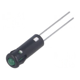 Lampa LED Verde Convex Ø5,2mm IP40 pentru PCB | Electronic-mag.ro | Componente Electronice
