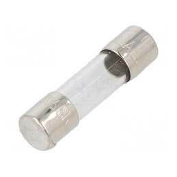 Siguranță ardere rapidă 63mA 250V 5x20mm alamă | Electronic-mag.ro | Componente Electronice