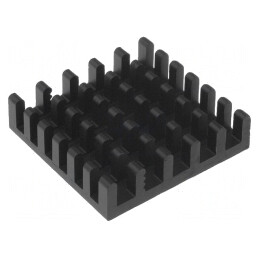 Radiator Aluminiu Negru 23x23x6mm | Electronic-mag.ro | Componente Electronice