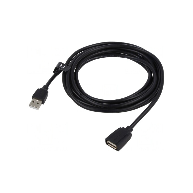 Cablu USB 2.0 de 0,5m Negru | Electronic-mag.ro | Componente Electronice
