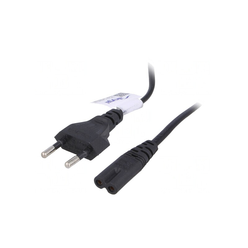Cablu Alimentare 0,5m Negru CEE 7/16 la IEC C7 | Electronic-mag.ro | Componente Electronice