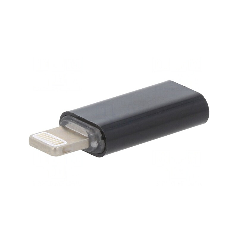 Adaptor Apple Lightning la USB-C Negru Cablexpert | Electronic-mag.ro | Componente Electronice