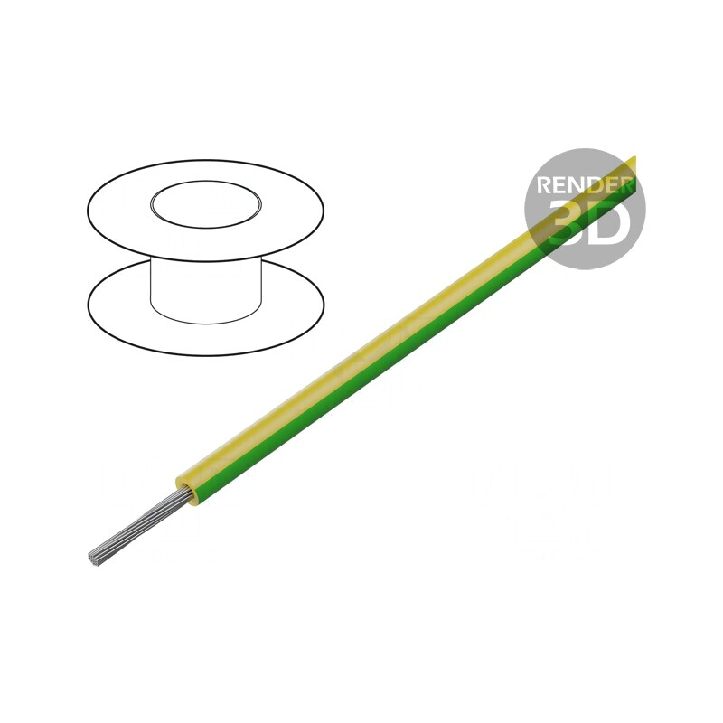 Cablu electric HELUTHERM 145 1x1mm2 galben-verde | Electronic-mag.ro | Componente Electronice