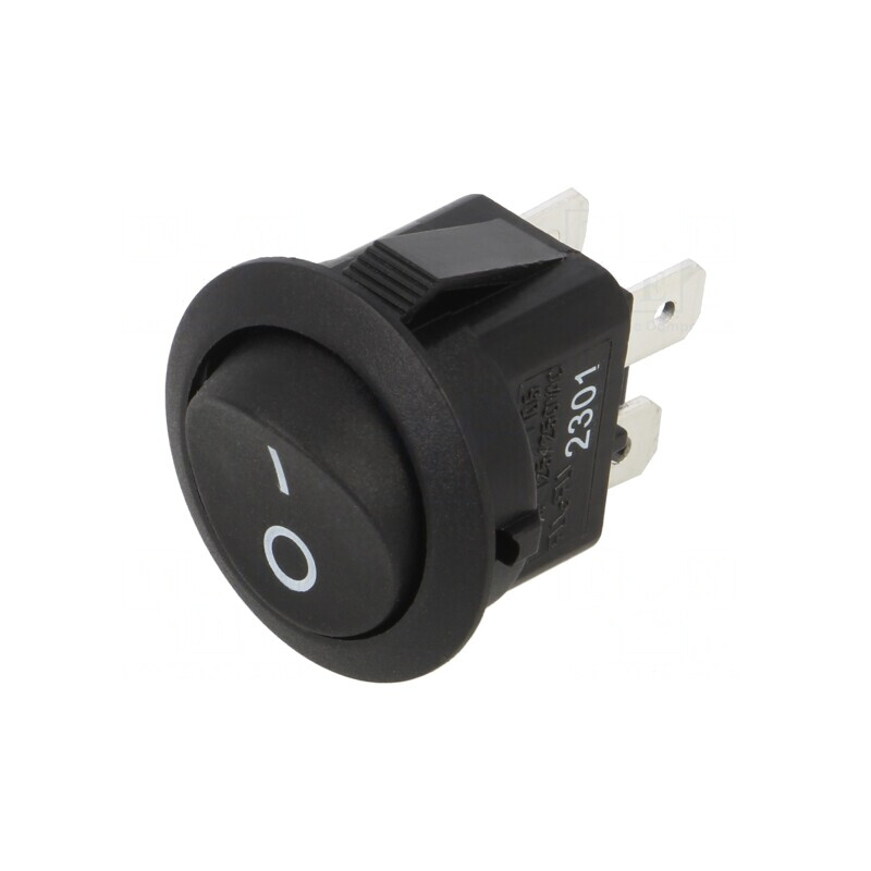 Rocker Switch DPST ON-OFF 10A 125VAC Black | Electronic-mag.ro | Componente Electronice