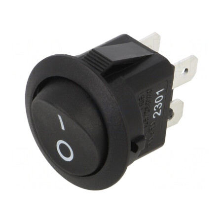 Rocker Switch DPST ON-OFF 10A 125VAC Black | Electronic-mag.ro | Componente Electronice