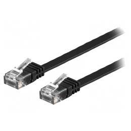 Patch cord U/UTP Cat6 PVC Negru 0.5m | Electronic-mag.ro | Componente Electronice