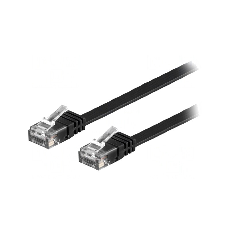 Patch cord U/UTP Cat6 PVC Negru 0.5m | Electronic-mag.ro | Componente Electronice