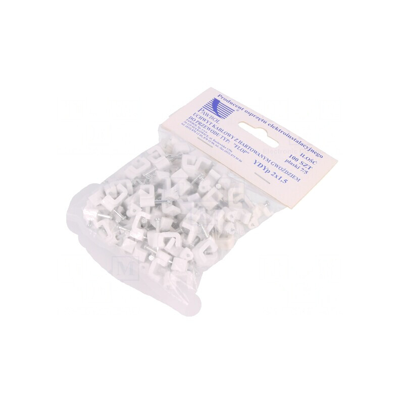 Suport Alb pentru Cablu Plat 2x1,5 | Electronic-mag.ro | Componente Electronice Suport Alb pentru Cablu Plat 2x1,5 | Electronic-mag.ro | Componente Electronice