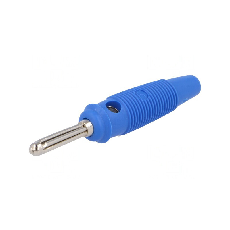 Mufă Banană 4mm Albastră 16A 60VDC | Electronic-mag.ro | Componente Electronice