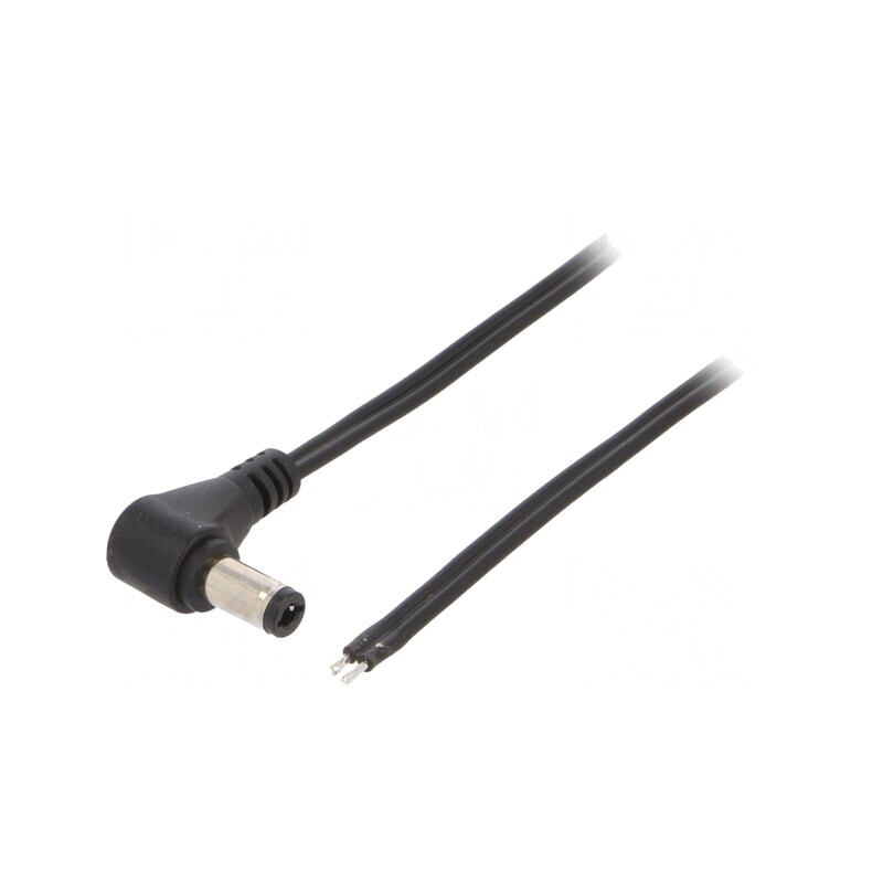 Cablu Alimentare DC 5,5/2,5 Negru 1,5m | Electronic-mag.ro | Componente Electronice