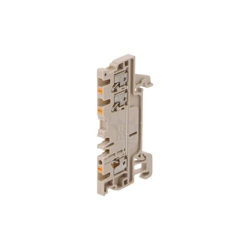 Conector Șine 1.5mm2 3 Borne Bej 3.5mm | Electronic-mag.ro | Componente Electronice