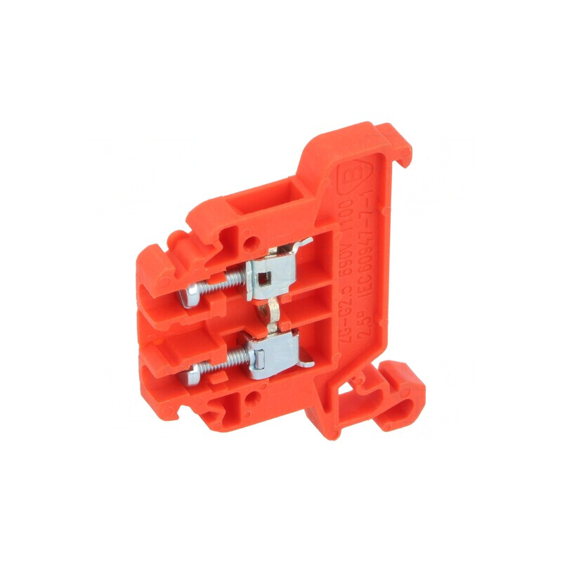 Conector de Șine 0,5-2,5mm2 2 Borne Roșu TS35 | Electronic-mag.ro | Componente Electronice Conector de Șine 0,5-2,5mm2 2 Borne Roșu TS35 | Electronic-mag.ro | Componente Electronice